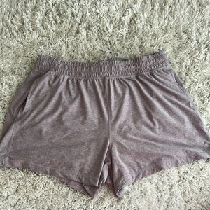 Pink Athletic Shorts with Relaxed Fit and Elastic Waistband